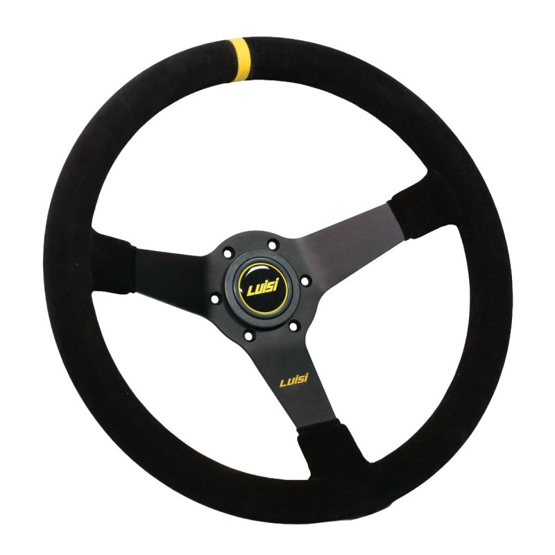 Luisi Mirage Corsa Sportlenkrad Wildleder schwarz / gelb geschüsselt & TÜV Prüfbericht